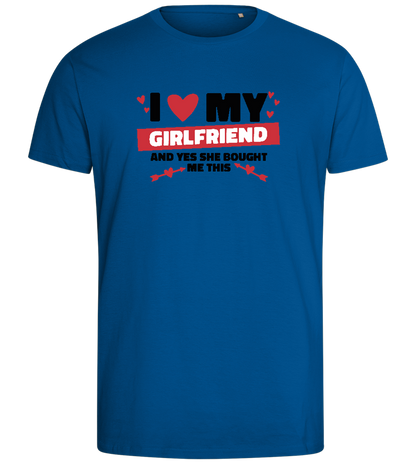 I Love My Girlfriend Design - Comfort men's fitted t-shirt_ROYAL_front