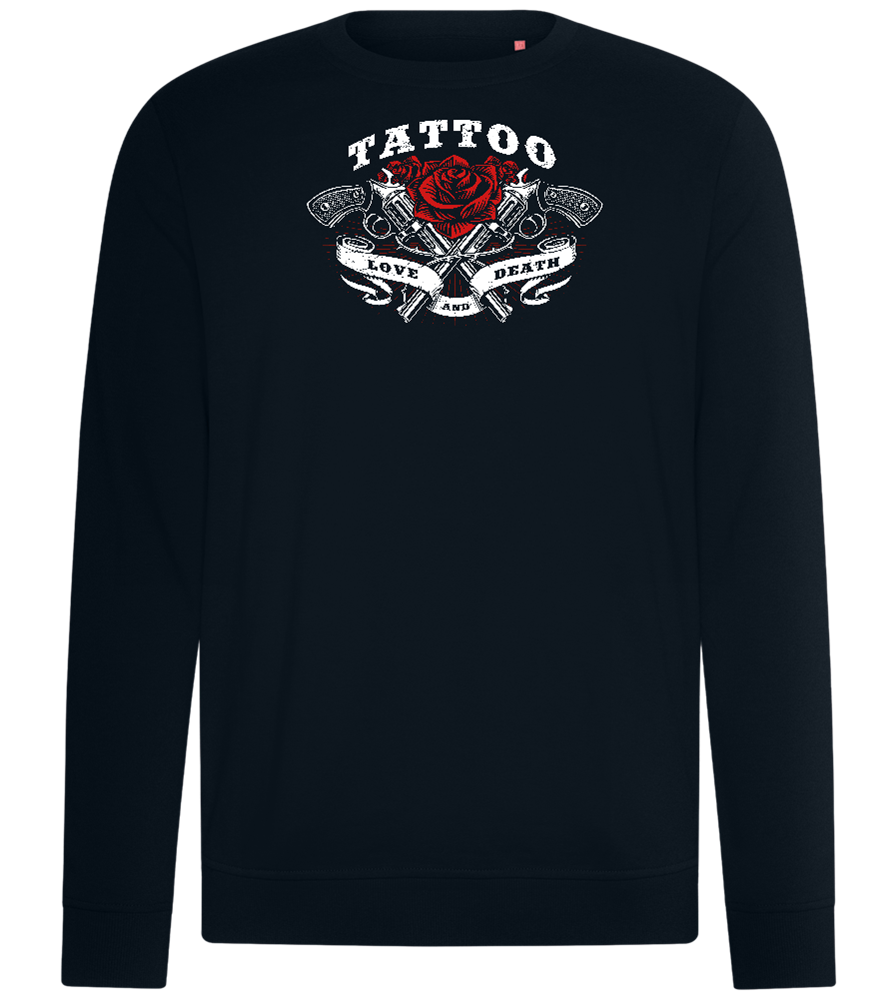 Tattoo Love Death Design - Comfort unisex sweater_BLACK_front