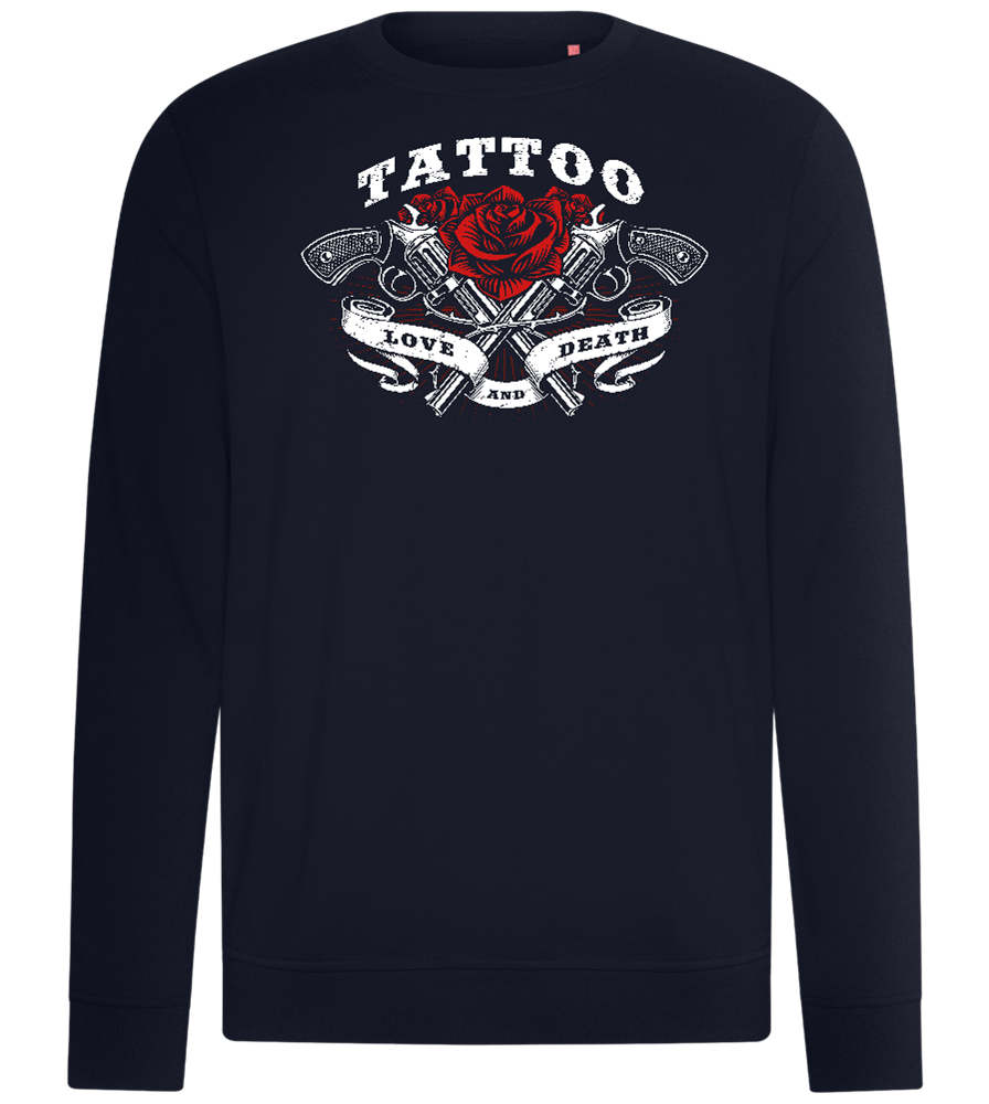 Tattoo Love Death Design - Comfort unisex sweater_FRENCH NAVY_front