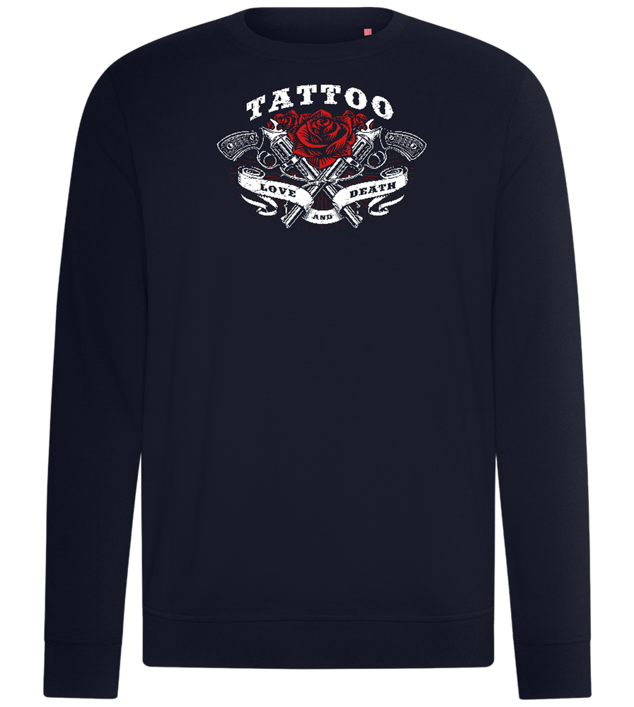 Tattoo Love Death Design - Comfort unisex sweater_FRENCH NAVY_front