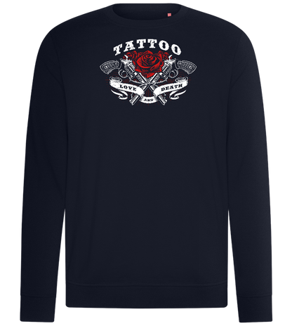 Tattoo Love Death Design - Comfort unisex sweater_FRENCH NAVY_front