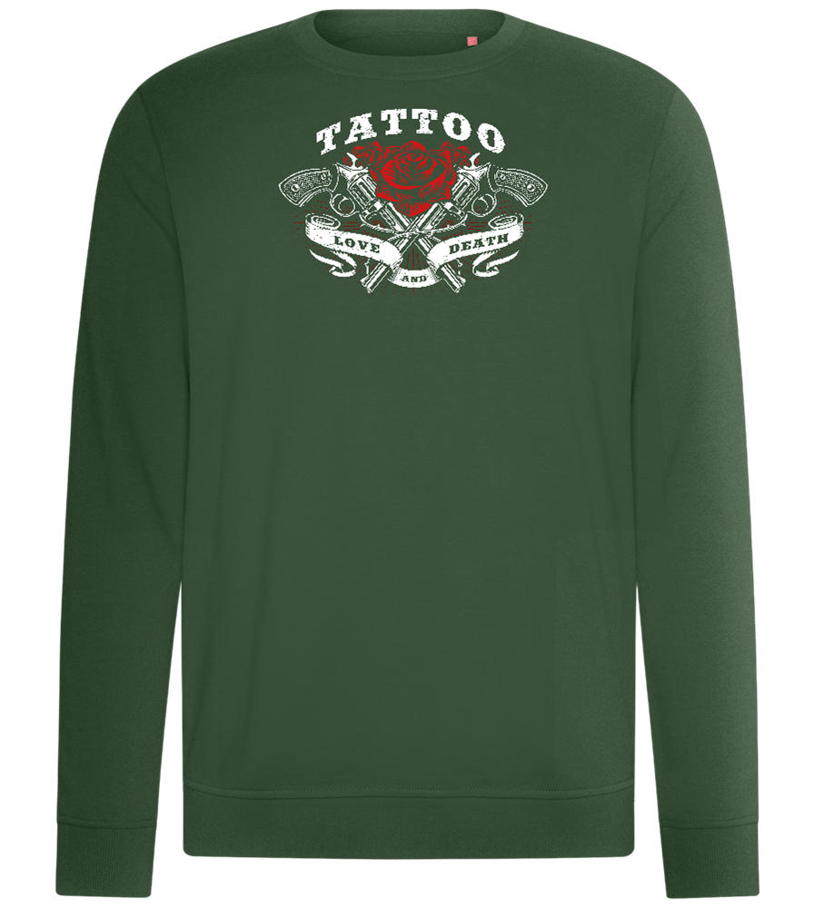 Tattoo Love Death Design - Comfort unisex sweater_GREEN BOTTLE_front