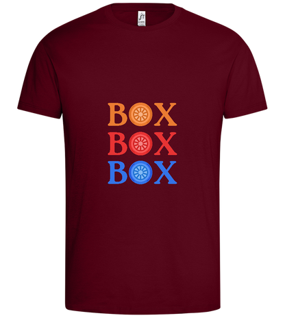 Box Box Box Design - Premium men's t-shirt_CHILE_front