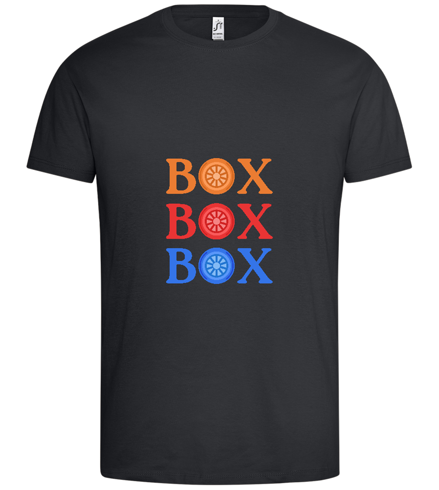 Box Box Box Design - Premium men's t-shirt_DARK GRAY_front