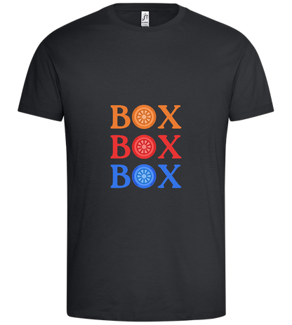 Box Box Box Design - Premium men's t-shirt_DARK GRAY_front