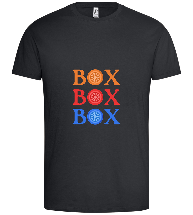 Box Box Box Design - Premium men's t-shirt_DARK GRAY_front