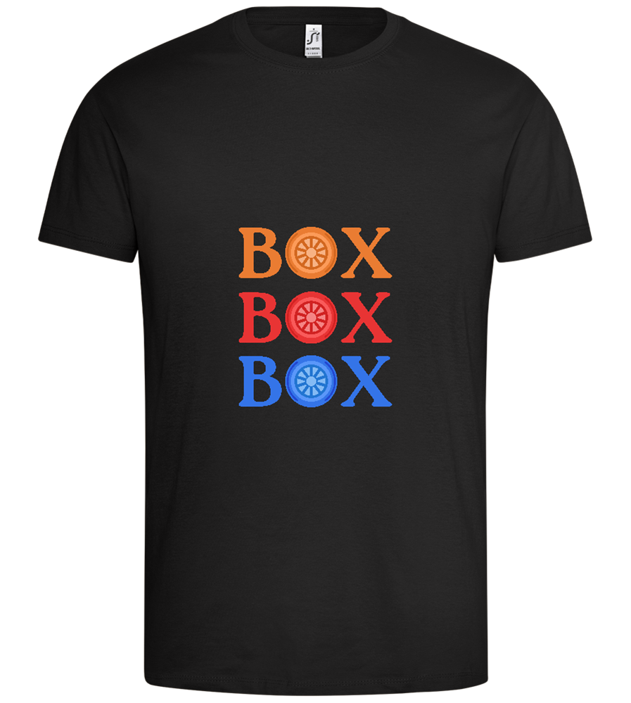 Box Box Box Design - Premium men's t-shirt_DEEP BLACK_front