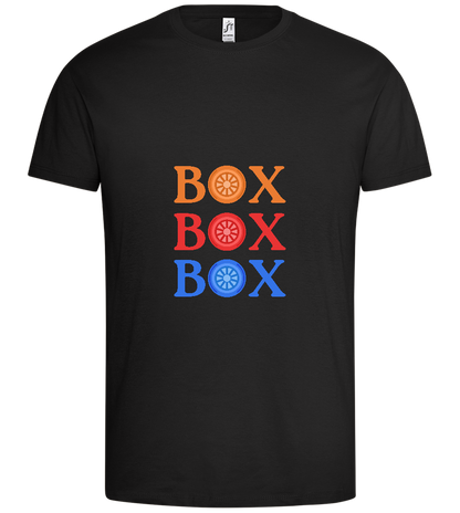 Box Box Box Design - Premium men's t-shirt_DEEP BLACK_front