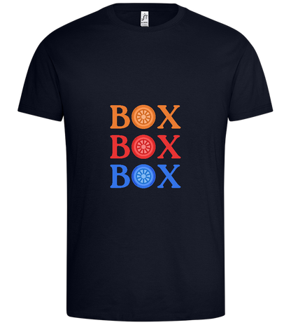 Box Box Box Design - Premium men's t-shirt_FRENCH NAVY_front