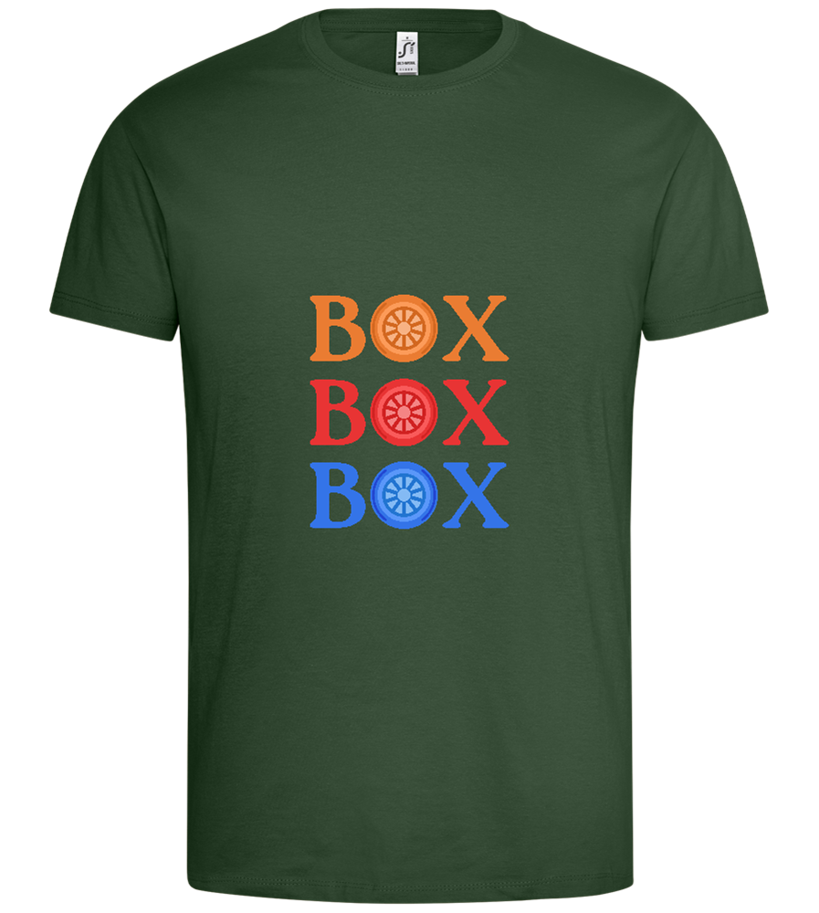 Box Box Box Design - Premium men's t-shirt_GREEN BOTTLE_front