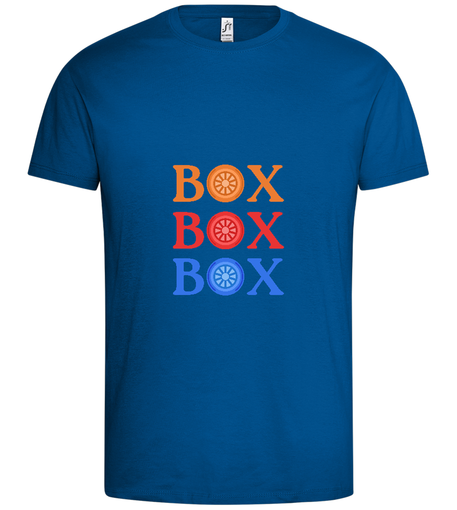 Box Box Box Design - Premium men's t-shirt_ROYAL_front