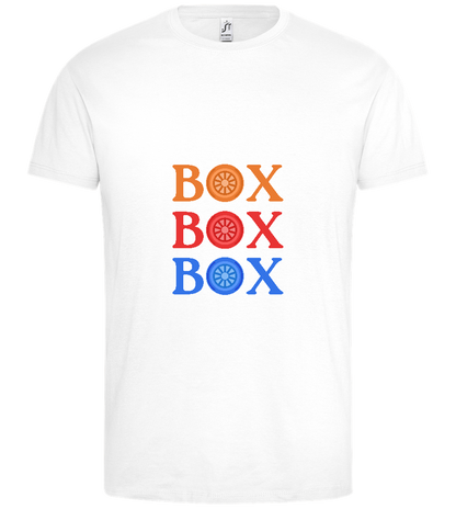 Box Box Box Design - Premium men's t-shirt_WHITE_front