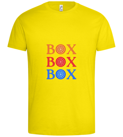 Box Box Box Design - Premium men's t-shirt_YELLOW_front