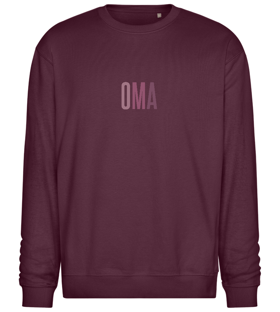 Oma Titel Design - Comfort Essential Unisex Sweater_BORDEAUX_front