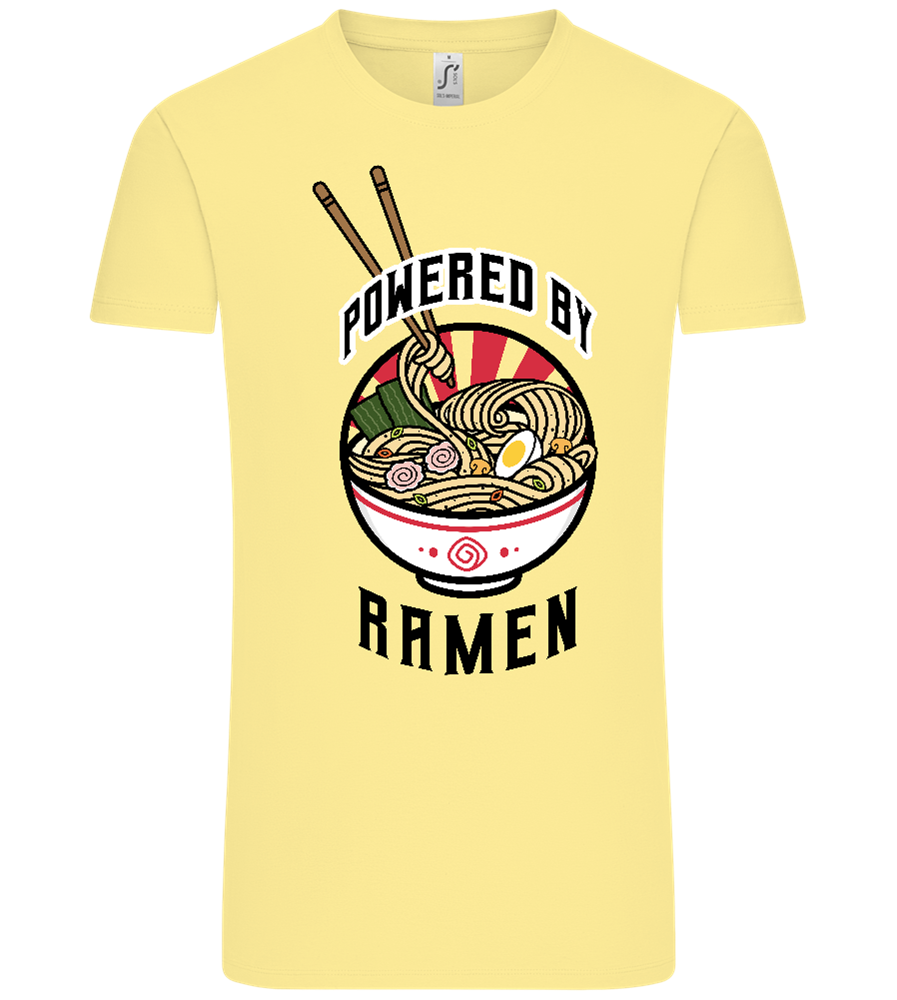 Powered by Ramen Design - Comfort Unisex T-Shirt_AMARELO CLARO_front