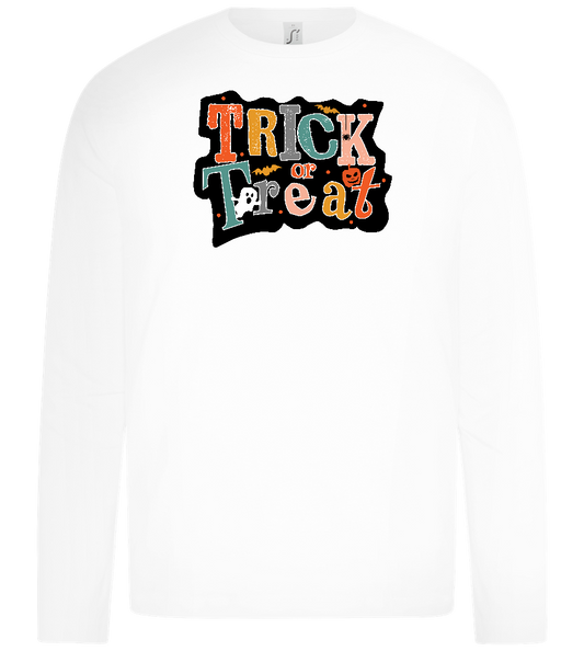 Spooky Trick or Treat Design - Premium kids long sleeve t-shirt_WHITE_front