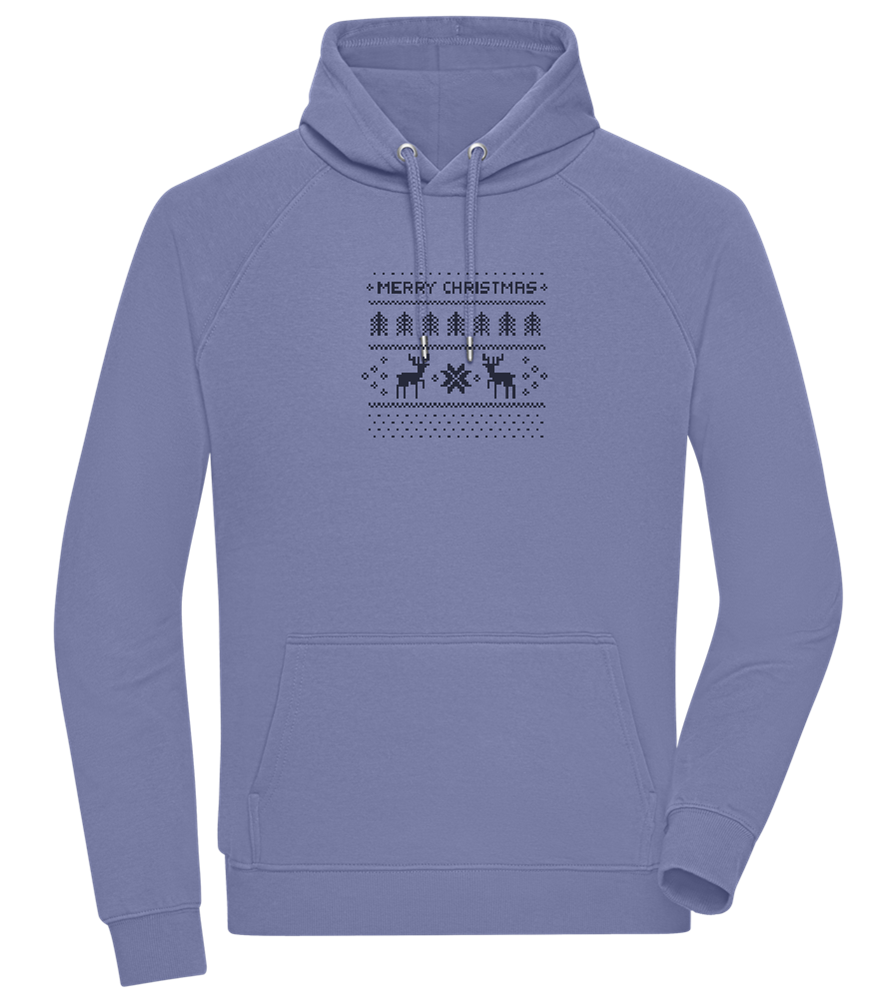 8-Bit Christmas Design - Comfort unisex hoodie_BLUE_front