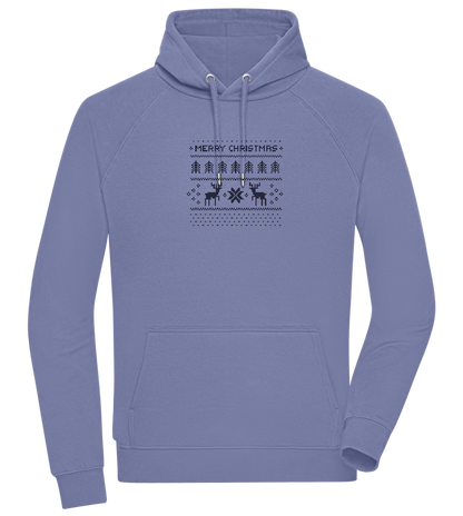 8-Bit Christmas Design - Comfort unisex hoodie_BLUE_front