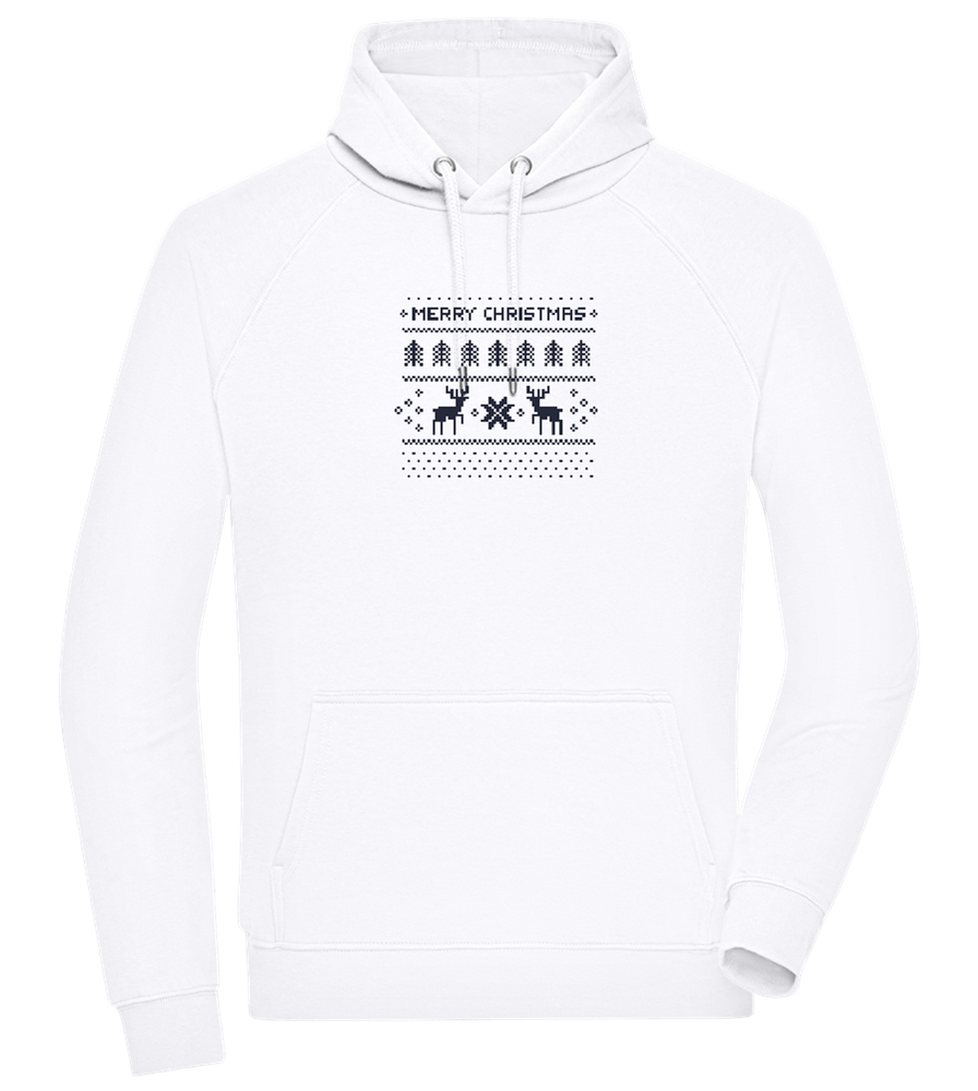 8-Bit Christmas Design - Comfort unisex hoodie_WHITE_front