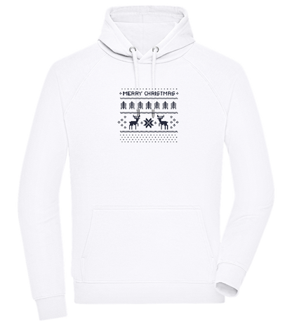 8-Bit Christmas Design - Comfort unisex hoodie_WHITE_front