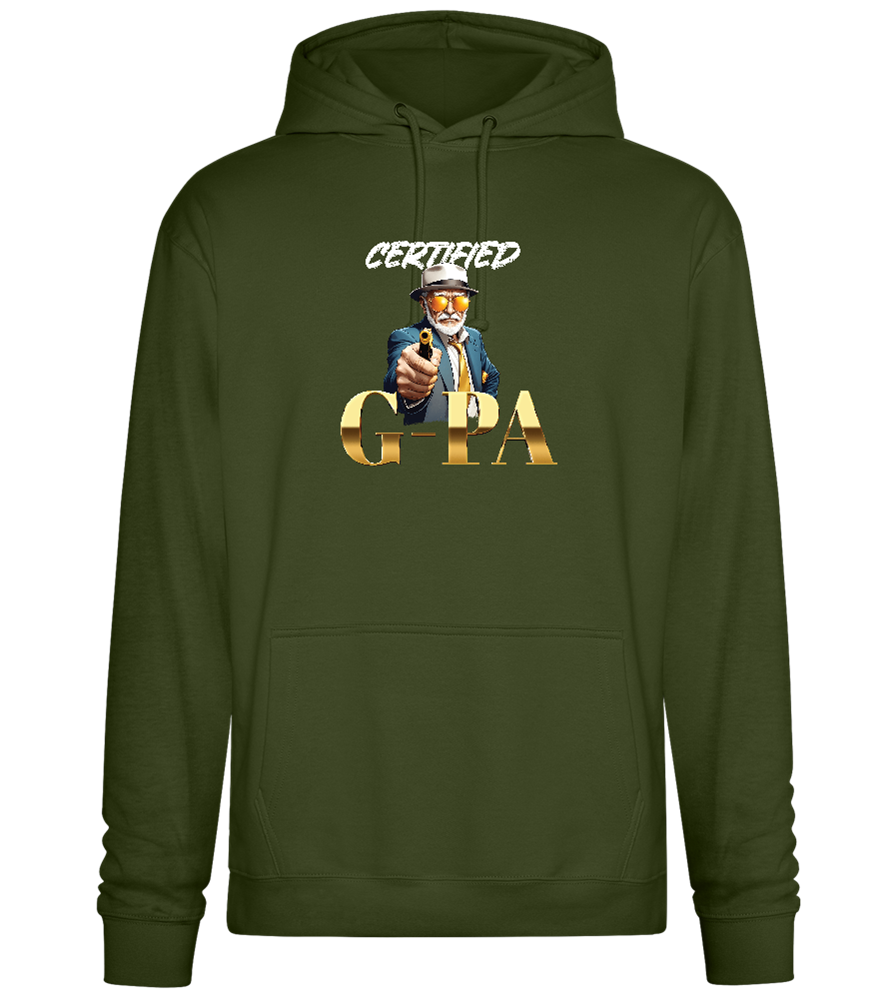 Certified G-Pa Design - Premium Essential Unisex Hoodie_ARMY_front