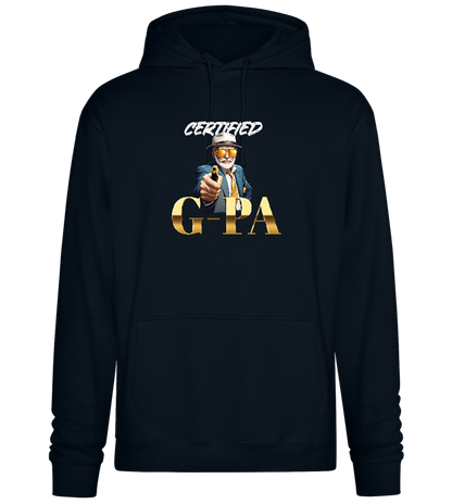 Certified G-Pa Design - Premium Essential Unisex Hoodie_BLACK_front