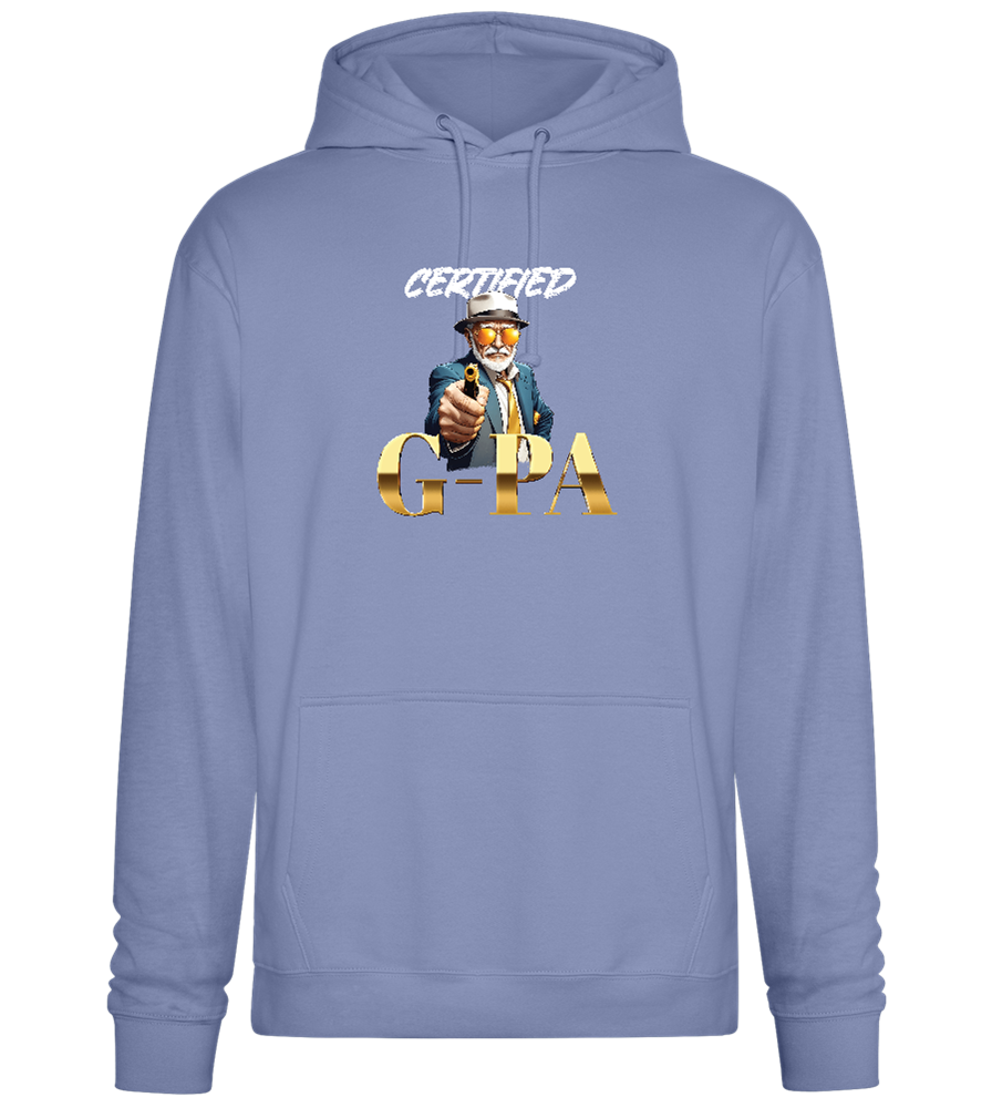 Certified G-Pa Design - Premium Essential Unisex Hoodie_BLUE_front