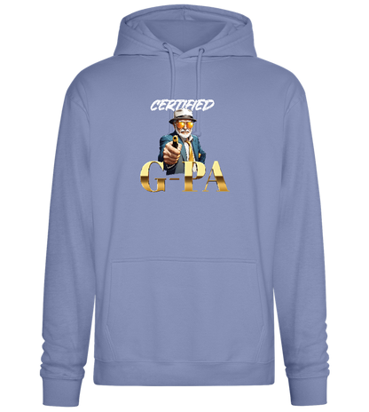 Certified G-Pa Design - Premium Essential Unisex Hoodie_BLUE_front