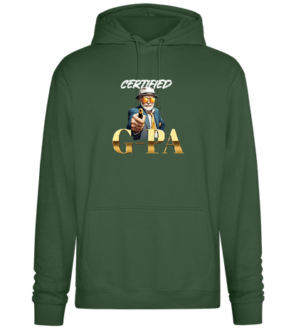 Certified G-Pa Design - Premium Essential Unisex Hoodie_GREEN BOTTLE_front