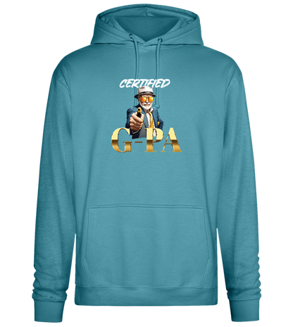 Certified G-Pa Design - Premium Essential Unisex Hoodie_POOL BLUE_front