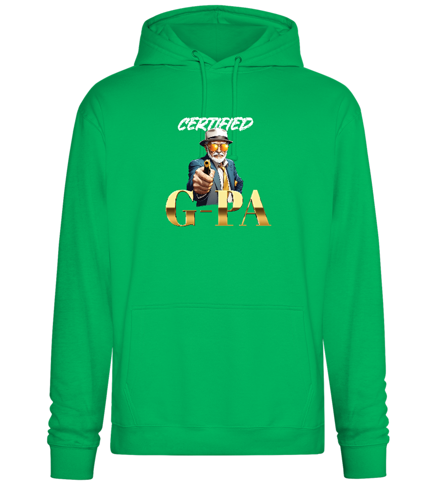 Certified G-Pa Design - Premium Essential Unisex Hoodie_SPRING GREEN_front