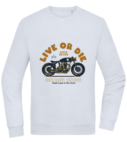 Cafe Racer Motor Design - Comfort Essential Unisex Sweater_CREAMY BLUE_front