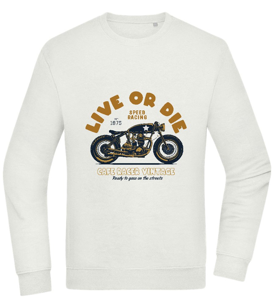 Cafe Racer Motor Design - Comfort Essential Unisex Sweater_CREAMY GREEN_front