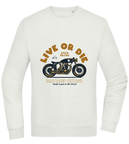 Cafe Racer Motor Design - Comfort Essential Unisex Sweater_CREAMY GREEN_front