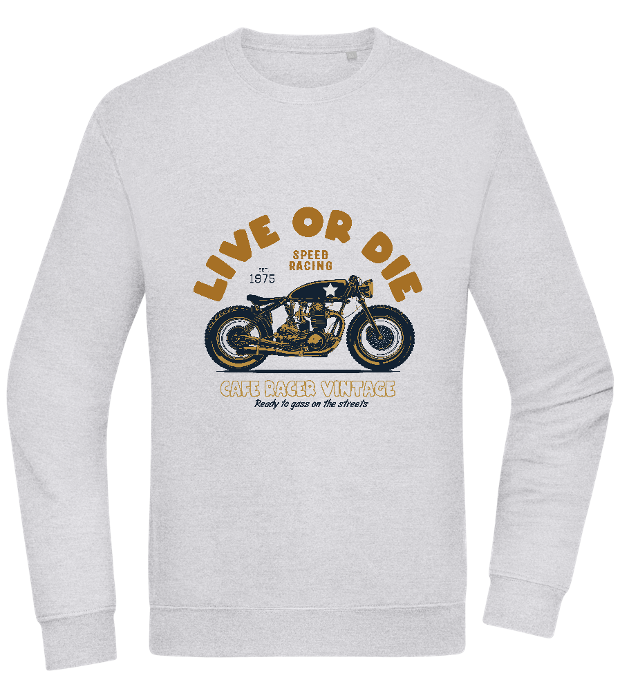 Cafe Racer Motor Design - Comfort Essential Unisex Sweater_ORION GREY II_front