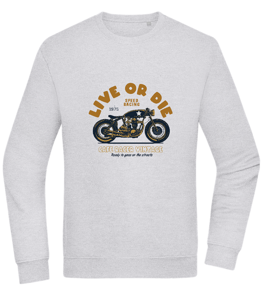 Cafe Racer Motor Design - Comfort Essential Unisex Sweater_ORION GREY II_front