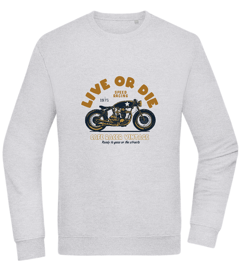 Cafe Racer Motor Design - Comfort Essential Unisex Sweater_ORION GREY II_front