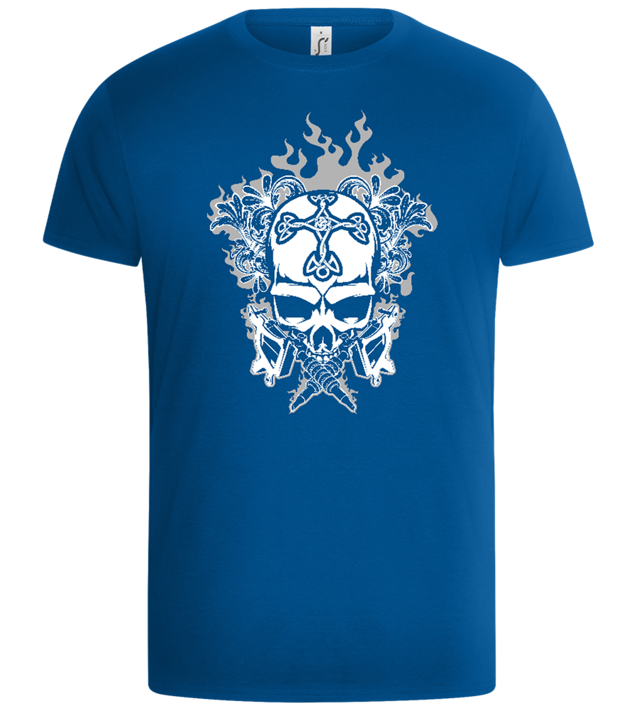 Burning Skull Design - Basic Unisex T-Shirt_ROYAL_front