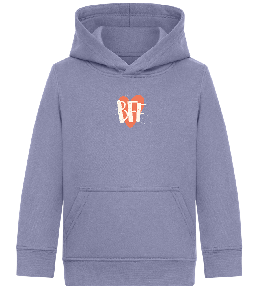 BFF Heart Design - Comfort Kids Hoodie_BLUE_front