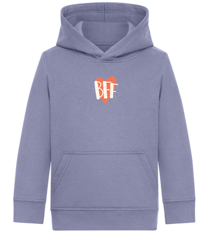 BFF Heart Design - Comfort Kids Hoodie_BLUE_front