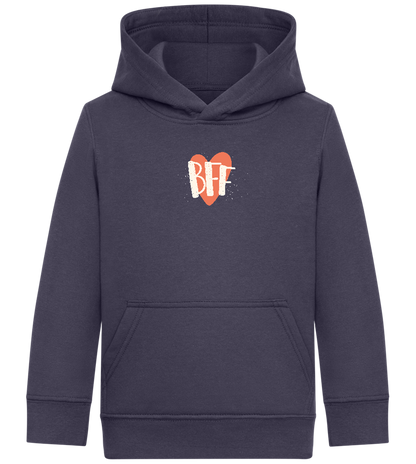 BFF Heart Design - Comfort Kids Hoodie_FRENCH NAVY_front