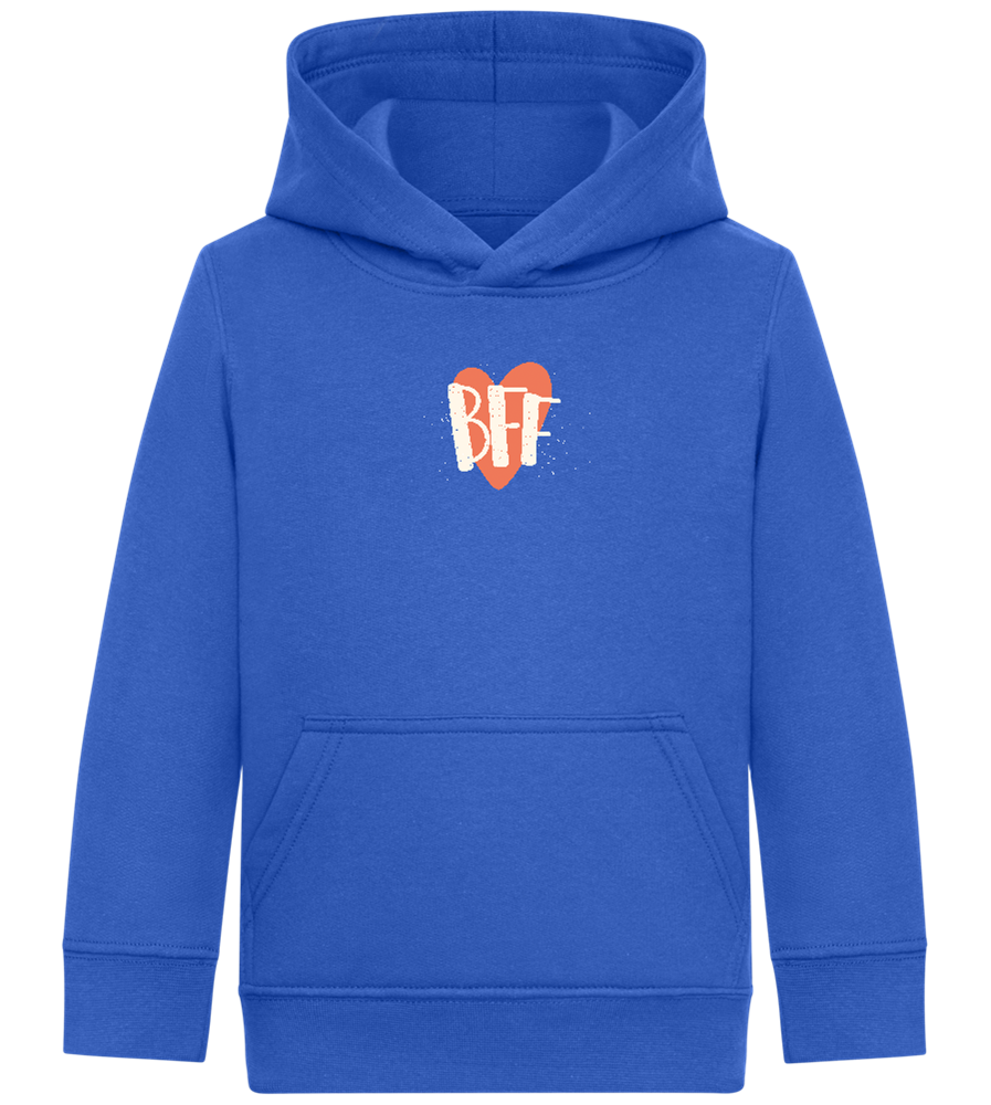 BFF Heart Design - Comfort Kids Hoodie_ROYAL_front