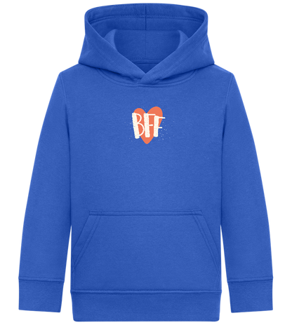 BFF Heart Design - Comfort Kids Hoodie_ROYAL_front