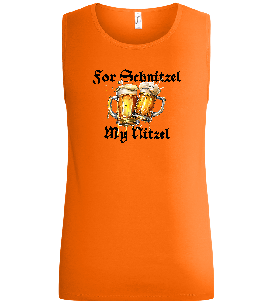 For Schnitzel Design - Basic men's tank top_ORANGE_front