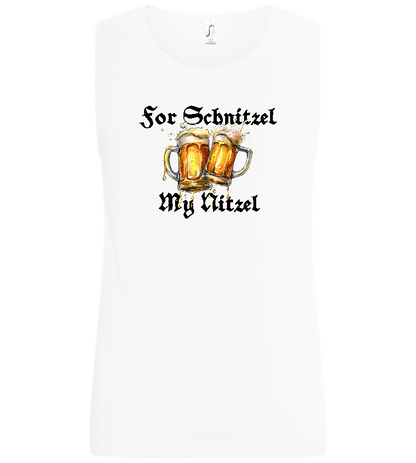 For Schnitzel Design - Basic men's tank top_WHITE_front