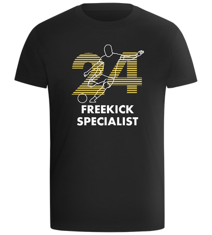 24 Freekick Specialist Design - Comfort boys fitted t-shirt_DEEP BLACK_front