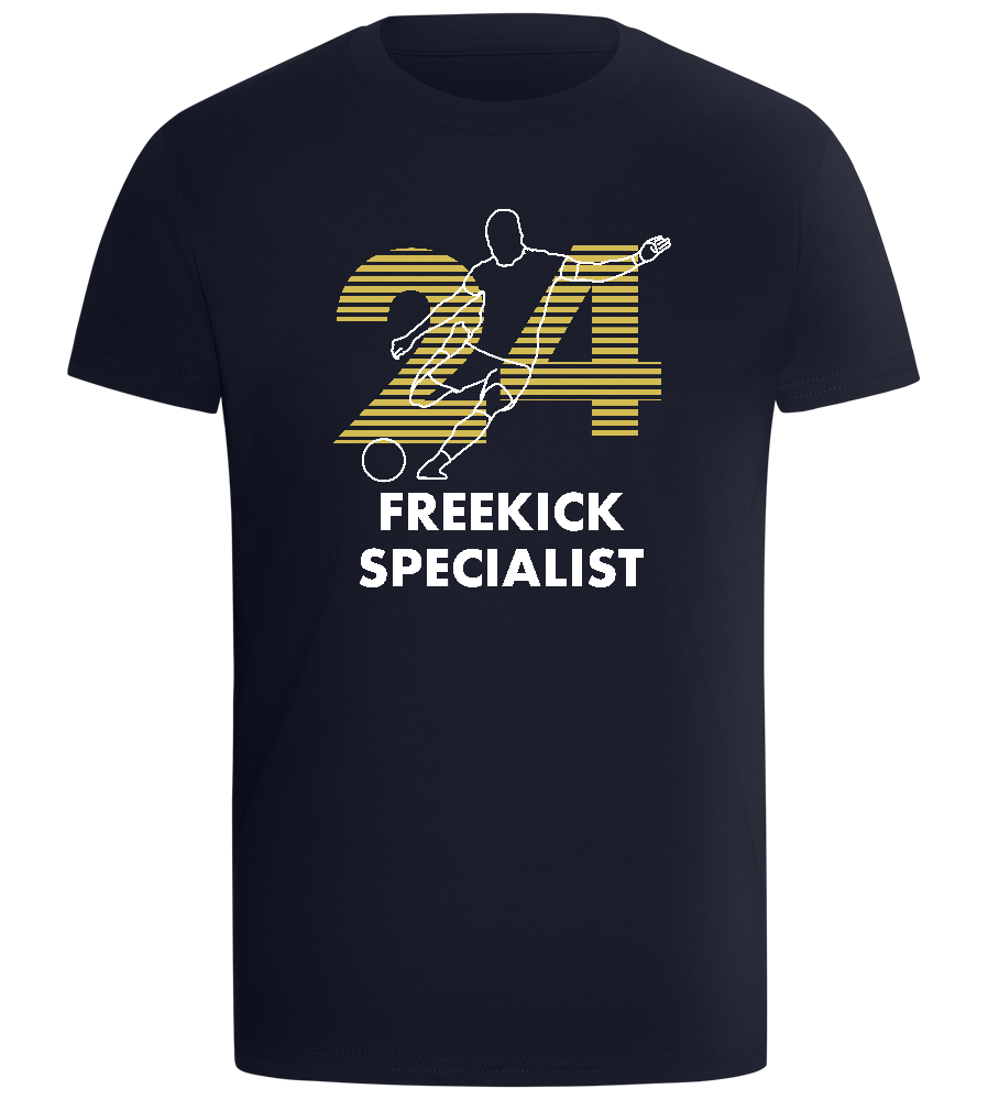 24 Freekick Specialist Design - Comfort boys fitted t-shirt_FRENCH NAVY_front