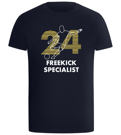 24 Freekick Specialist Design - Comfort boys fitted t-shirt_FRENCH NAVY_front