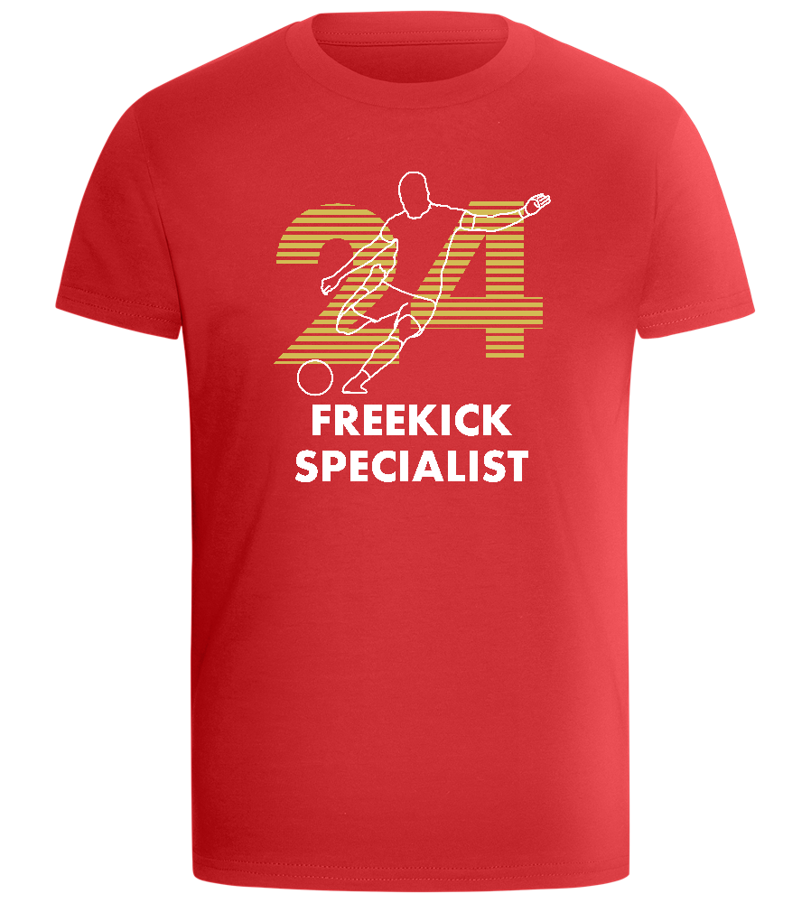 24 Freekick Specialist Design - Comfort boys fitted t-shirt_RED_front