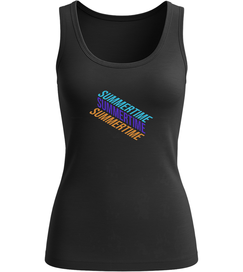 Summertime Design - Comfort women's tank top_DEEP BLACK_front